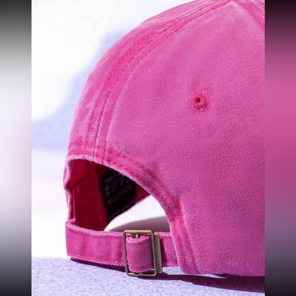 NEW Girls Faded Neon Pink Baseball Cap OS Adjustable - Picture 2 of 4
